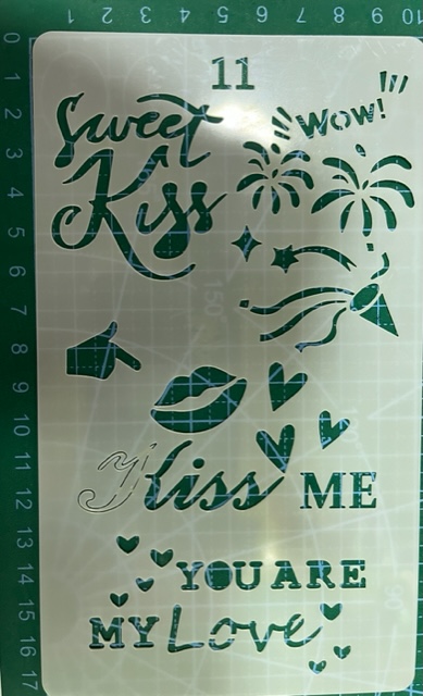 Mini Stencil 11C Kiss